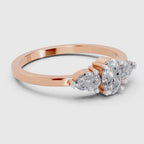 Radiant Oval Three-Stone Diamond Engagement Ring