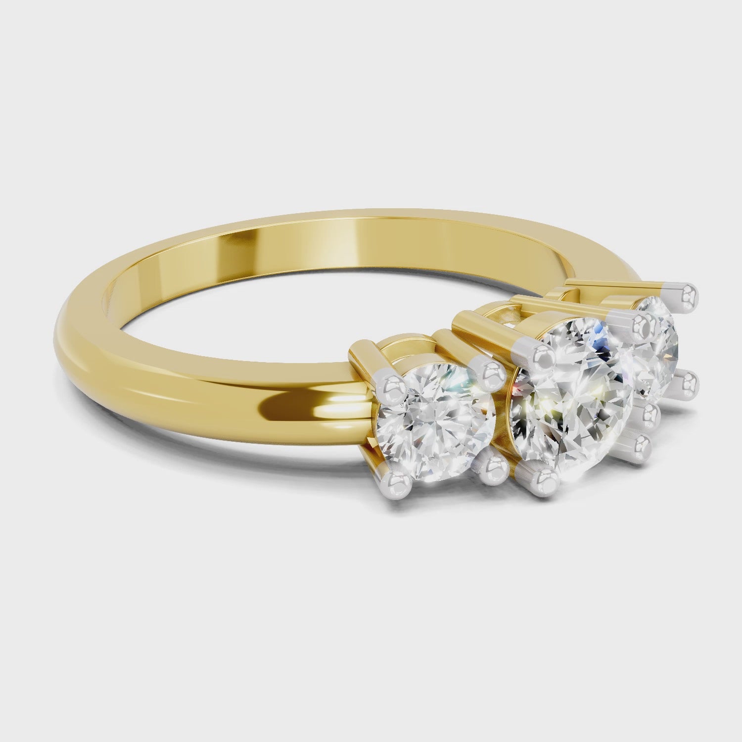 Luminous Promise Trinity Diamond Engagement Ring