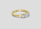 Gleaming Three-Stone Diamond Ring